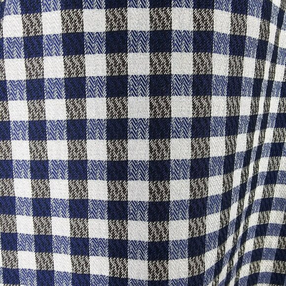 Robert Graham Button Up Shirt Men's Size L Blue Plaid Stained Glass Flip Cuff - Picture 10 of 13